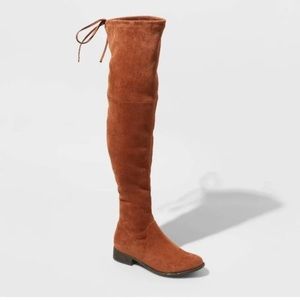 A New Day Sidney Microsuede Cognac Over the Knee Boots
